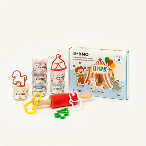 Набор теста для лепки LUKNO с аксессуарами "Цирк"